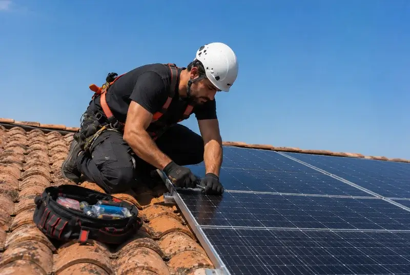 Maintenance et monitoring de panneaux solaires à Visseiche
